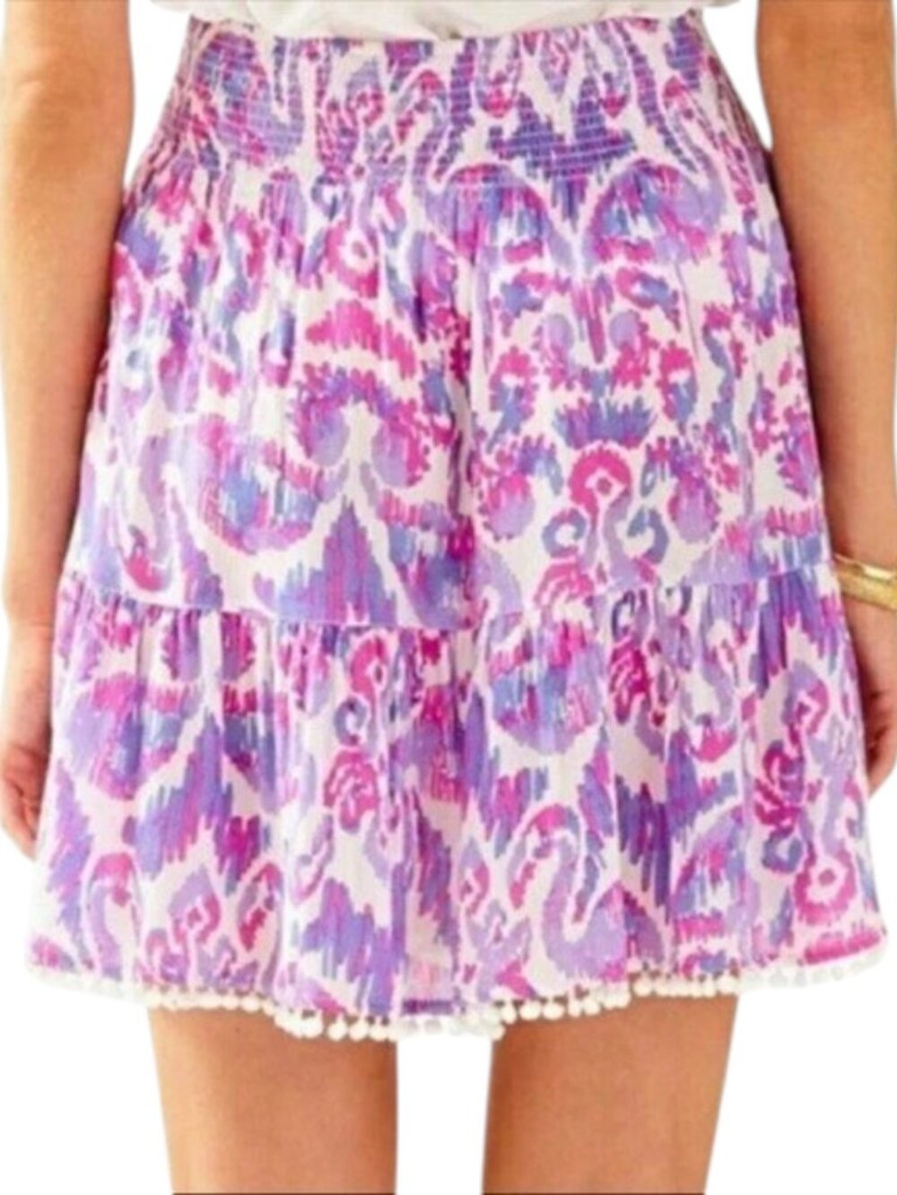 LILLY PULITZER EVELYN SKIRT IN AMETHYST BEACH BATHERS - Picture 3 of 9